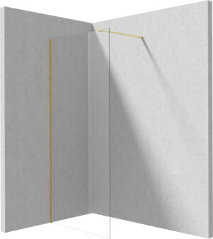 Ścianka prysznicowa walk-in 90x195 cm złoto szczotkowane KTJ_R39P Deante Prizma