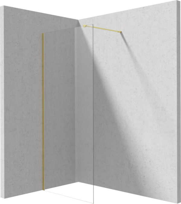 Zdjęcie Ścianka prysznicowa walk-in 80×195 cm złoto szczotkowane KTJ_R38P Deante Prizma