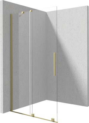 Ścianka prysznicowa walk-in – przesuwna 100x195 cm złoto szczotkowane KTJ_R30R Deante Prizma