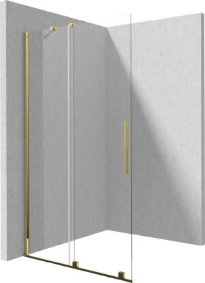 Ścianka prysznicowa walk-in – przesuwna 120x195 cm złoty KTJ_Z32R Deante Prizma