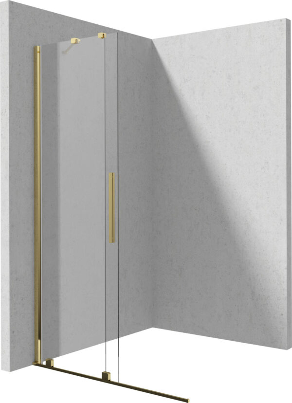 Zdjęcie Ścianka prysznicowa walk-in – przesuwna 120×195 cm złoty KTJ_Z32R Deante Prizma
