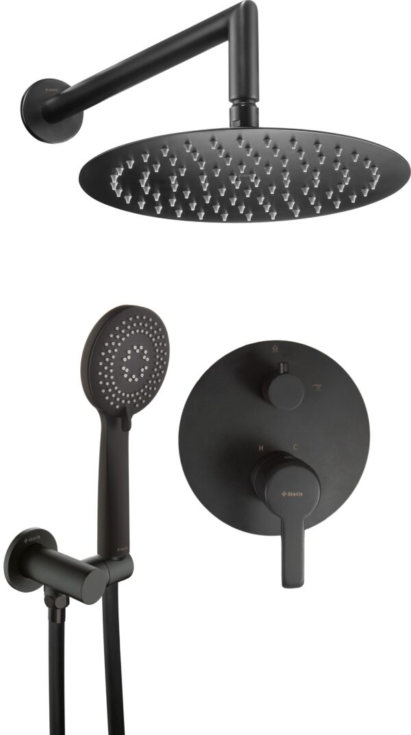 Zdjęcie Zestaw prysznicowy podtynkowy czarny mat NAC_N9QP Deante Arnika
