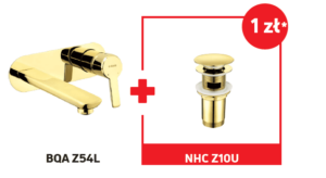 Bateria umywalkowa podtynkowa złoty BQA_Z54L + korek Click-Clack NHC_Z10U* Deante Arnika Gold